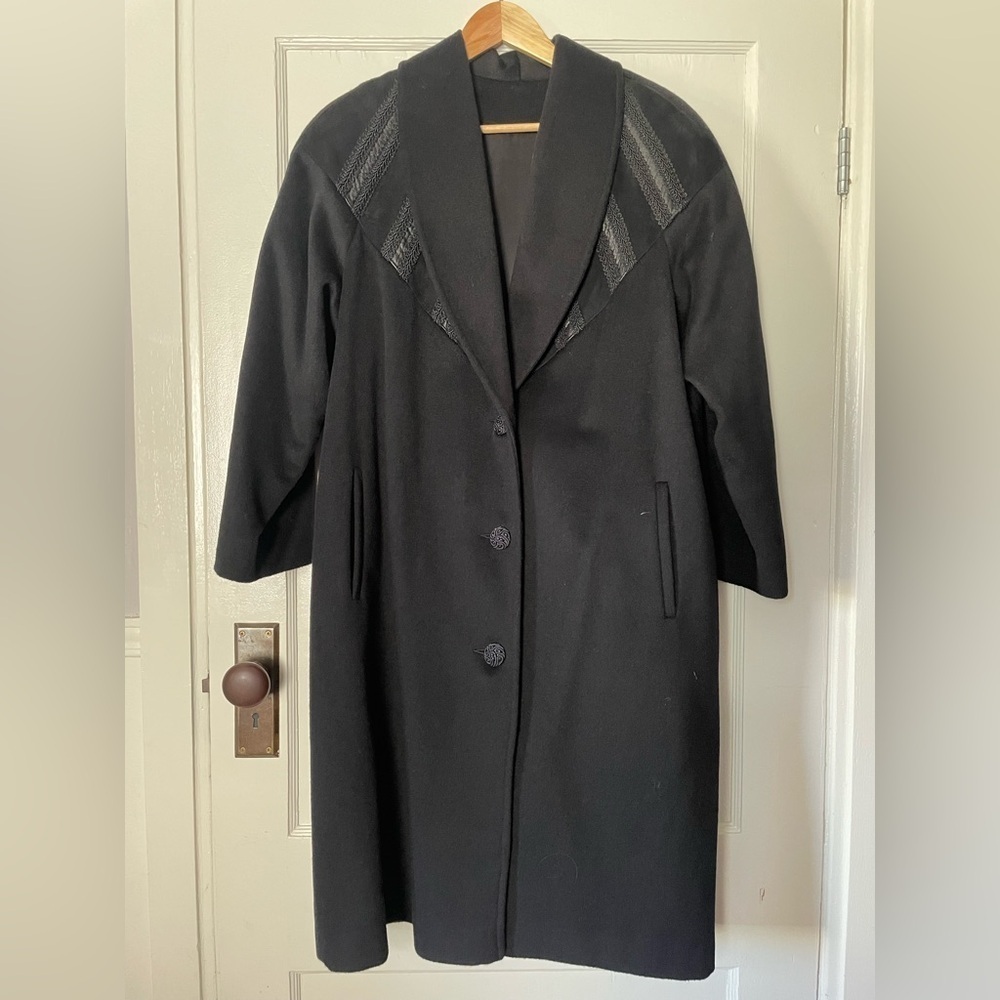 Vintage 50s Superb Wool Overcoat with Shawl Collar